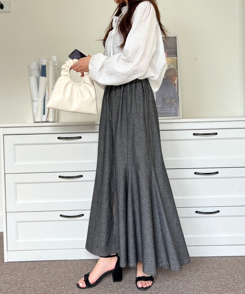 ABITOKYO（アビトーキョー）の「スリットデニムマーメイドスカート（デニムスカート・レディース・ブラック/インディゴブルー・S/M）」の3枚目の写真