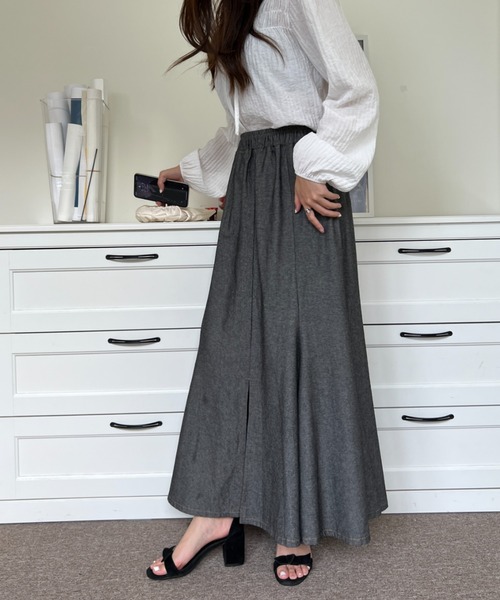 ABITOKYO（アビトーキョー）の「スリットデニムマーメイドスカート（デニムスカート・レディース・ブラック/インディゴブルー・S/M）」の6枚目の写真