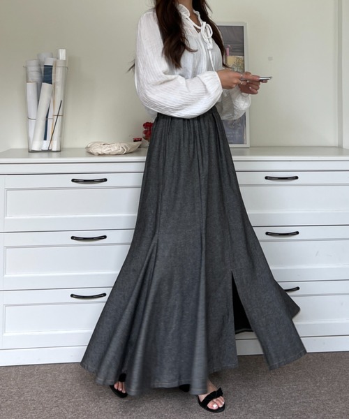 ABITOKYO（アビトーキョー）の「スリットデニムマーメイドスカート（デニムスカート・レディース・ブラック/インディゴブルー・S/M）」の11枚目の写真