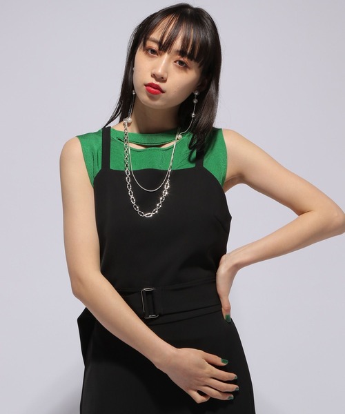 HARE(ハレ)の「バックアキオールインワン(HARE)(つなぎ/オールインワン・レディース・ブラック/ブラウン・FREE)」の3枚目の写真