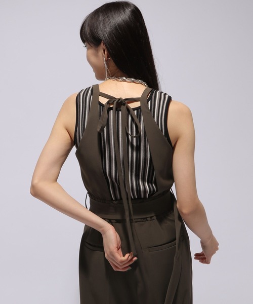 HARE(ハレ)の「バックアキオールインワン(HARE)(つなぎ/オールインワン・レディース・ブラック/ブラウン・FREE)」の7枚目の写真