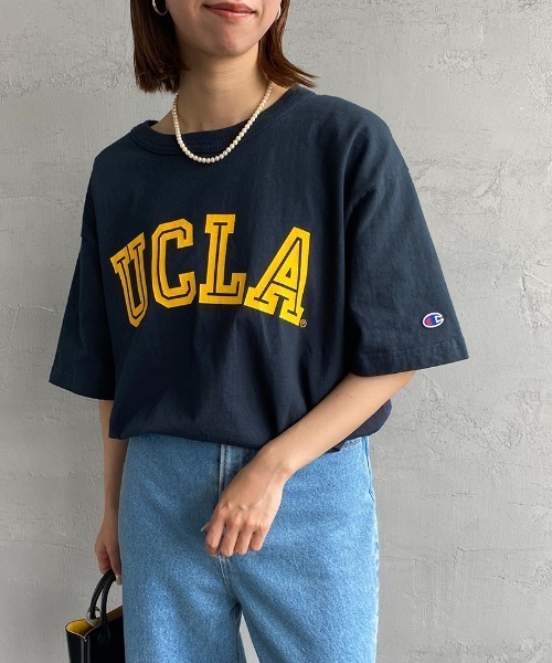 Champion（チャンピオン）の「[Champion/チャンピオン] T1011 UCLA カレッジロゴプリントTシャツ（Tシャツ/カットソー・レディース・ホワイト/ネイビー・S/M/L/XL）」の2枚目の写真