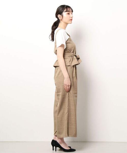 CECIL McBEE(セシルマクビー)の「インナー付きビスチェ&ワイドパンツセットアップ(ワンピース・レディース・アイボリー/ブラック/ベージュ・MEDIUM/LARGE)」の5枚目の写真