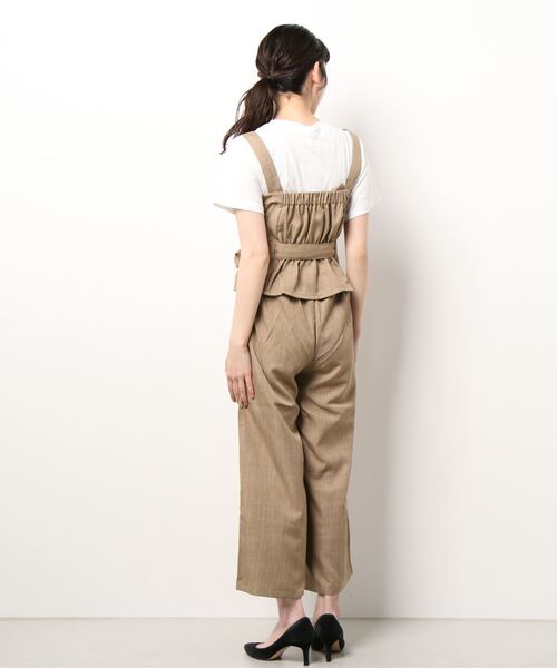 CECIL McBEE(セシルマクビー)の「インナー付きビスチェ&ワイドパンツセットアップ(ワンピース・レディース・アイボリー/ブラック/ベージュ・MEDIUM/LARGE)」の4枚目の写真