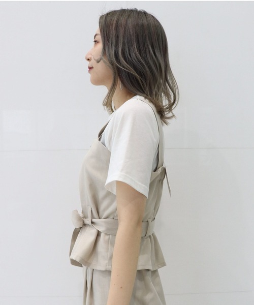 CECIL McBEE(セシルマクビー)の「インナー付きビスチェ&ワイドパンツセットアップ(ワンピース・レディース・アイボリー/ブラック/ベージュ・MEDIUM/LARGE)」の10枚目の写真