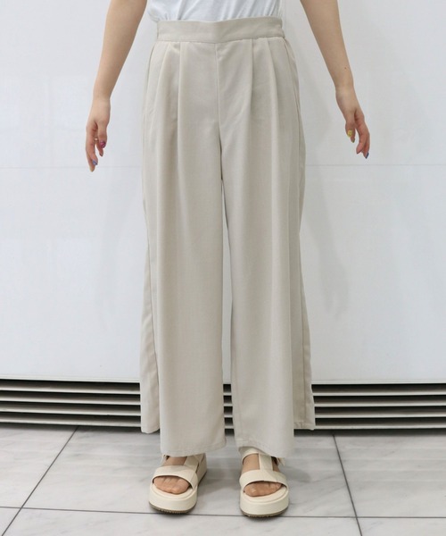 CECIL McBEE(セシルマクビー)の「インナー付きビスチェ&ワイドパンツセットアップ(ワンピース・レディース・アイボリー/ブラック/ベージュ・MEDIUM/LARGE)」の8枚目の写真