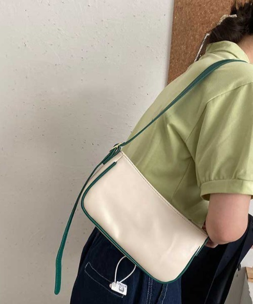 MANGROVE(マングローブ)の「バイカラーショルダーバッグ(ショルダーバッグ・レディース・ブラック/ブラウン/イエロー/グリーン・FREE)」の19枚目の写真