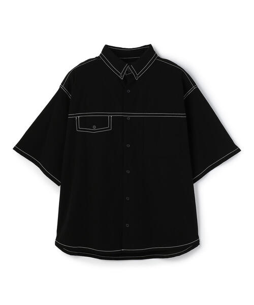 DANKE SCHON(ダンケシェーン)の「DankeSchon/ダンケシェーン/0ステッチ撥水SN s/s Shirts(シャツ/ブラウス・メンズ・ブラック/グレー・MEDIUM/LARGE)」の5枚目の写真