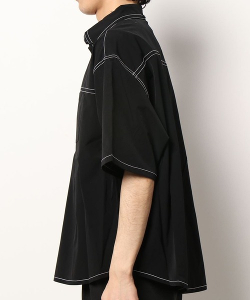 DANKE SCHON(ダンケシェーン)の「DankeSchon/ダンケシェーン/0ステッチ撥水SN s/s Shirts(シャツ/ブラウス・メンズ・ブラック/グレー・MEDIUM/LARGE)」の4枚目の写真