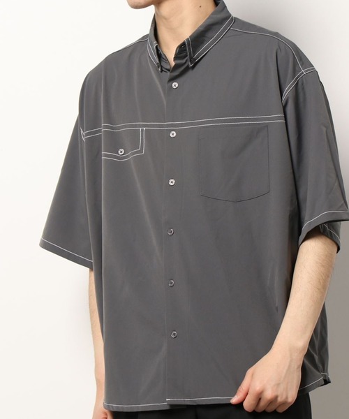 DANKE SCHON(ダンケシェーン)の「DankeSchon/ダンケシェーン/0ステッチ撥水SN s/s Shirts(シャツ/ブラウス・メンズ・ブラック/グレー・MEDIUM/LARGE)」の18枚目の写真
