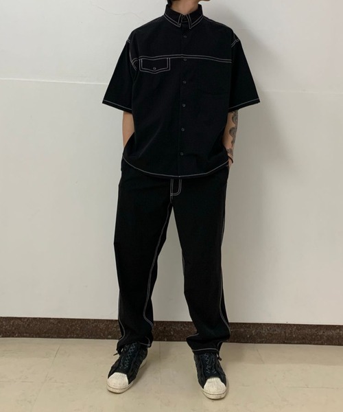 DANKE SCHON(ダンケシェーン)の「DankeSchon/ダンケシェーン/0ステッチ撥水SN s/s Shirts(シャツ/ブラウス・メンズ・ブラック/グレー・MEDIUM/LARGE)」の15枚目の写真