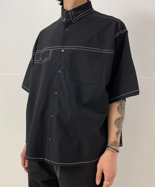 DANKE SCHON(ダンケシェーン)の「DankeSchon/ダンケシェーン/0ステッチ撥水SN s/s Shirts(シャツ/ブラウス・メンズ・ブラック/グレー・MEDIUM/LARGE)」の20枚目の写真