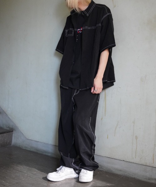 DANKE SCHON(ダンケシェーン)の「DankeSchon/ダンケシェーン/0ステッチ撥水SN s/s Shirts(シャツ/ブラウス・メンズ・ブラック/グレー・MEDIUM/LARGE)」の19枚目の写真