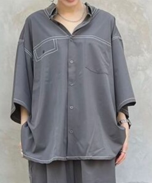 DANKE SCHON(ダンケシェーン)の「DankeSchon/ダンケシェーン/0ステッチ撥水SN s/s Shirts(シャツ/ブラウス・メンズ・ブラック/グレー・MEDIUM/LARGE)」の22枚目の写真