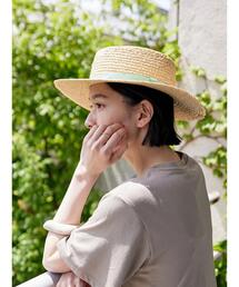 ラフィアポークパイハット