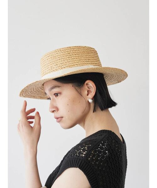 AMERICAN HOLIC（アメリカンホリック）の「ラフィアポークパイハット（ハット・レディース・ブラック/グリーン/アイボリー・FREE）」の2枚目の写真