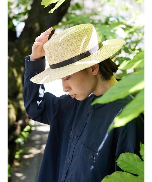 AMERICAN HOLIC（アメリカンホリック）の「ラフィアポークパイハット（ハット・レディース・ブラック/グリーン/アイボリー・FREE）」の3枚目の写真