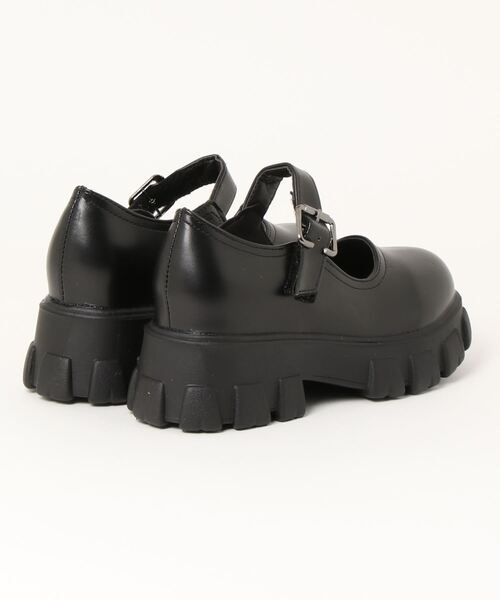 Shoes in Closet（シューズインクローゼット）の「厚底 凹凸デザインソール メリージェーン / ストラップ シューズ 832（パンプス・レディース・ブラック/ブラック系その他・LL/S/M/L）」の5枚目の写真