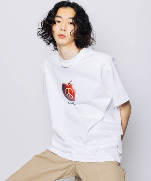 FTW(エフティダブリュー)の「APPLE S/S TEE(Tシャツ/カットソー・メンズ・ホワイト/ブラック・MEDIUM/LARGE)」の1枚目の写真