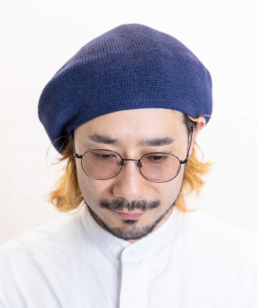 無（ム）の「リネンニットベレー（ハンチング/ベレー帽・レディース・マスタード/ベージュ/ブラック/ブラウン/ネイビー・FREE）」の19枚目の写真