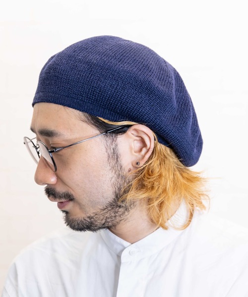 無（ム）の「リネンニットベレー（ハンチング/ベレー帽・レディース・マスタード/ベージュ/ブラック/ブラウン/ネイビー・FREE）」の20枚目の写真