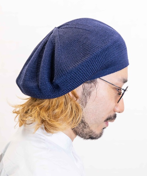 無（ム）の「リネンニットベレー（ハンチング/ベレー帽・レディース・マスタード/ベージュ/ブラック/ブラウン/ネイビー・FREE）」の21枚目の写真