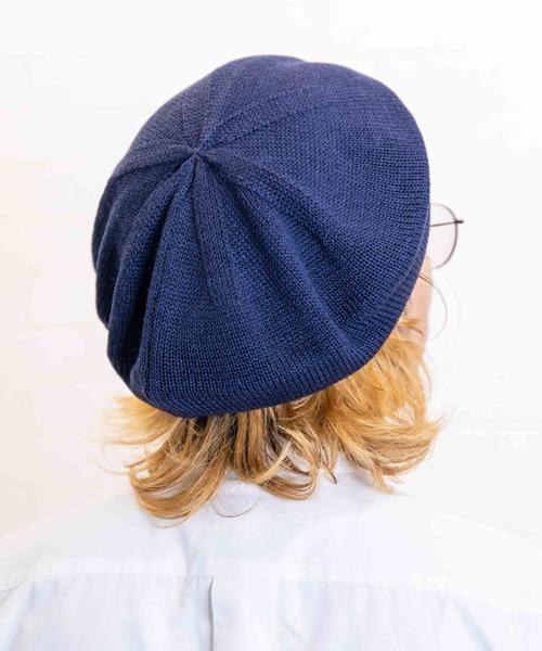 無（ム）の「リネンニットベレー（ハンチング/ベレー帽・レディース・マスタード/ベージュ/ブラック/ブラウン/ネイビー・FREE）」の22枚目の写真