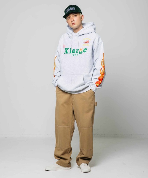 XLARGE(エクストララージ)の「PIGMENT DYLED PUFF LOGO PULLOVER HOODED SWEAT(パーカー・メンズ・ブラック/アッシュ/グリーン・XL/L/S/M)」の15枚目の写真