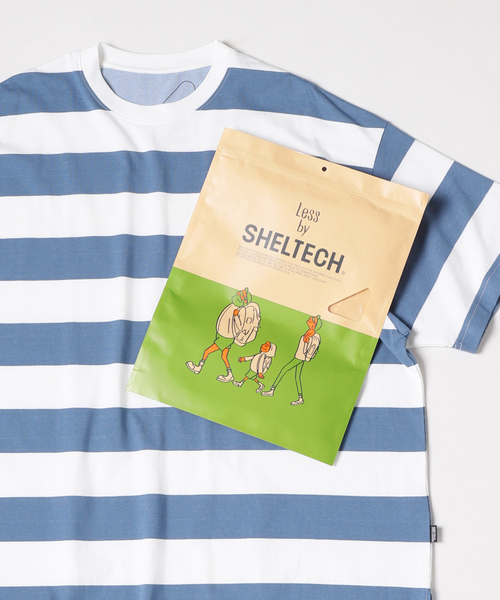 JOURNAL STANDARD(ジャーナルスタンダード)の「【SHELTECH/シェルテック×JOURNAL STANDARD】別注 ビック ボーダー Tシャツ(Tシャツ/カットソー・メンズ・ブラック/ブルー系その他・X-LARGE/LARGE/MEDIUM)」の2枚目の写真