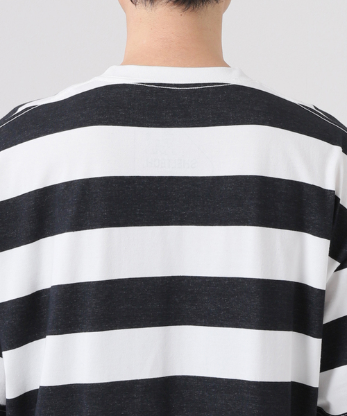 JOURNAL STANDARD(ジャーナルスタンダード)の「【SHELTECH/シェルテック×JOURNAL STANDARD】別注 ビック ボーダー Tシャツ(Tシャツ/カットソー・メンズ・ブラック/ブルー系その他・X-LARGE/LARGE/MEDIUM)」の10枚目の写真
