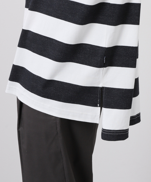 JOURNAL STANDARD(ジャーナルスタンダード)の「【SHELTECH/シェルテック×JOURNAL STANDARD】別注 ビック ボーダー Tシャツ(Tシャツ/カットソー・メンズ・ブラック/ブルー系その他・X-LARGE/LARGE/MEDIUM)」の13枚目の写真