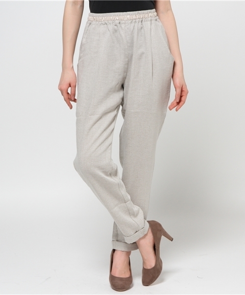 mystic（ミスティック）の「ベルト切替タックパンツ（その他パンツ・レディース・キャメル/グレー/ブラック/ベージュ・ﾌﾘ-）」の4枚目の写真