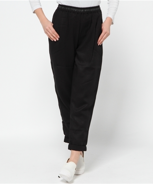 mystic（ミスティック）の「ベルト切替タックパンツ（その他パンツ・レディース・キャメル/グレー/ブラック/ベージュ・ﾌﾘ-）」の2枚目の写真