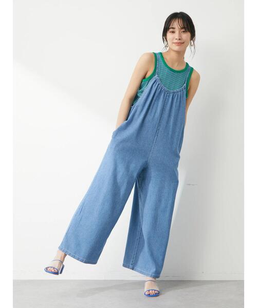 Sugar spoon（シュガースプーン）の「・SUGAR SPOON デニムサロペットパンツ（サロペット/オーバーオール・レディース・ダークインディゴブルー/ライトインディゴブルー・FREE）」の17枚目の写真