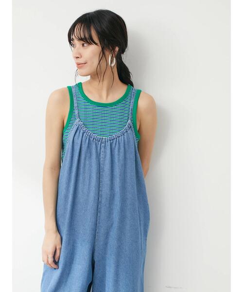 Sugar spoon（シュガースプーン）の「・SUGAR SPOON デニムサロペットパンツ（サロペット/オーバーオール・レディース・ダークインディゴブルー/ライトインディゴブルー・FREE）」の15枚目の写真