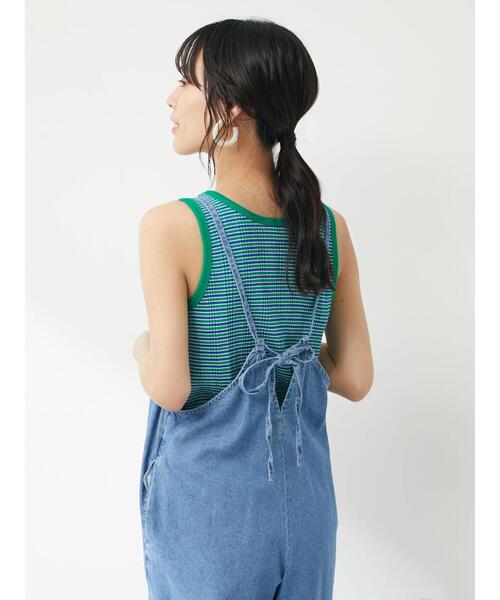 Sugar spoon（シュガースプーン）の「・SUGAR SPOON デニムサロペットパンツ（サロペット/オーバーオール・レディース・ダークインディゴブルー/ライトインディゴブルー・FREE）」の14枚目の写真