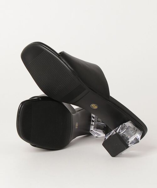LibertyDoll(リバティードール)の「Liberty doll / スクエアトゥクリアヒールミュールサンダル (4136)(サンダル・レディース・ブラック/アイボリー/グレイッシュベージュ・LL/S/M/L)」の5枚目の写真