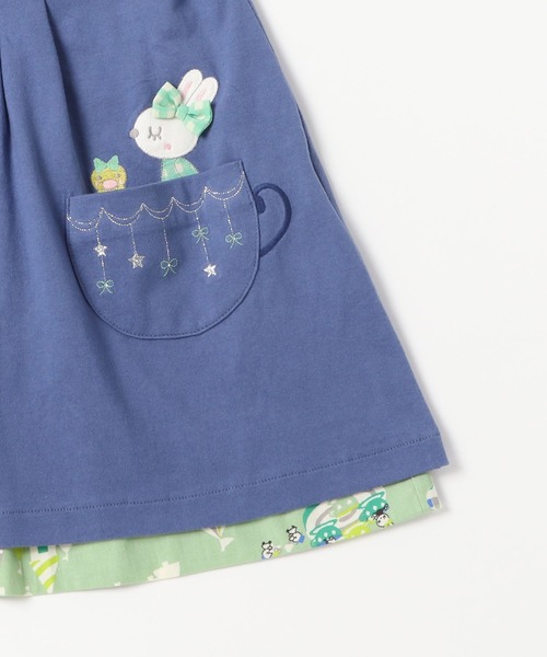 KP（ケーピー）の「リバーシブルジャンパースカート(100～130cm)（ジャンパースカート・キッズ・グリーン/ピンク・110cm/130cm/120cm/100cm）」の3枚目の写真