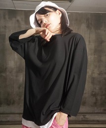 【BLUE STANDARD/ブルースタンダード】ZEROSTZEROSTAIN ゼロステイン 汗染みの目立ちにくいTシャツ UVカット 撥水性 汚れが付きにくい フェイクレイヤード7分袖Tシャツ