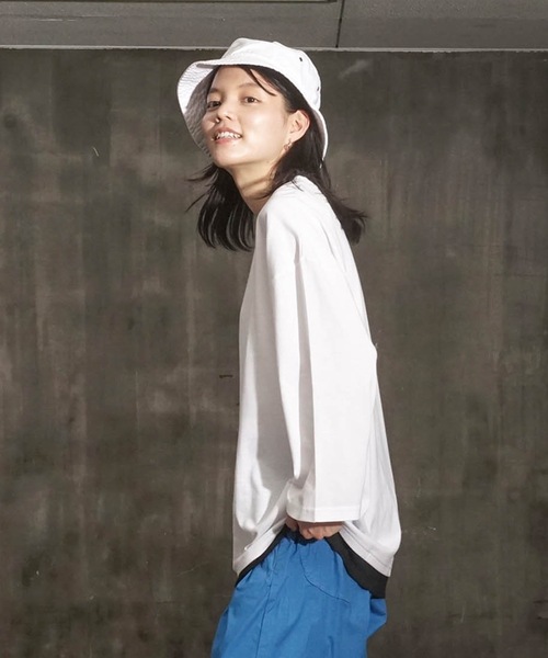 Blue Standard （ブルースタンダード）の「【BLUE STANDARD/ブルースタンダード】ZEROSTZEROSTAIN ゼロステイン 汗染みの目立ちにくいTシャツ　UVカット　撥水性　汚れが付きにくい　フェイクレイヤード7分袖Tシャツ（Tシャツ/カットソー・メンズ・ホワイト/ブラック/ベージュ/オリーブ/ブルー・MEDIUM/LARGE/X-LARGE）」の9枚目の写真