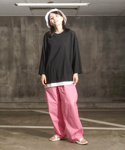Blue Standard （ブルースタンダード）の「【BLUE STANDARD/ブルースタンダード】ZEROSTZEROSTAIN ゼロステイン 汗染みの目立ちにくいTシャツ　UVカット　撥水性　汚れが付きにくい　フェイクレイヤード7分袖Tシャツ（Tシャツ/カットソー・メンズ・ホワイト/ブラック/ベージュ/オリーブ/ブルー・MEDIUM/LARGE/X-LARGE）」の11枚目の写真