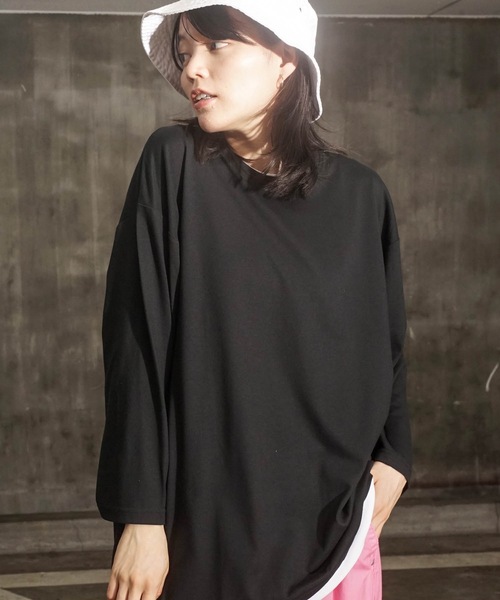 Blue Standard （ブルースタンダード）の「【BLUE STANDARD/ブルースタンダード】ZEROSTZEROSTAIN ゼロステイン 汗染みの目立ちにくいTシャツ　UVカット　撥水性　汚れが付きにくい　フェイクレイヤード7分袖Tシャツ（Tシャツ/カットソー・メンズ・ホワイト/ブラック/ベージュ/オリーブ/ブルー・MEDIUM/LARGE/X-LARGE）」の13枚目の写真