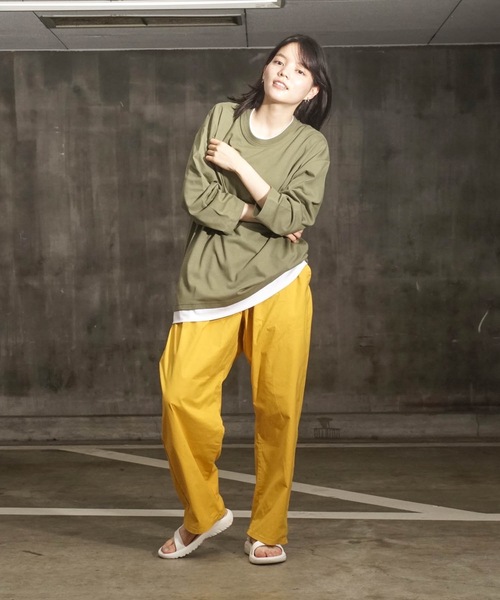 Blue Standard （ブルースタンダード）の「【BLUE STANDARD/ブルースタンダード】ZEROSTZEROSTAIN ゼロステイン 汗染みの目立ちにくいTシャツ　UVカット　撥水性　汚れが付きにくい　フェイクレイヤード7分袖Tシャツ（Tシャツ/カットソー・メンズ・ホワイト/ブラック/ベージュ/オリーブ/ブルー・MEDIUM/LARGE/X-LARGE）」の21枚目の写真