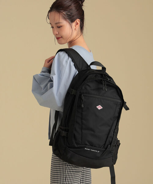 Ray BEAMS(レイビームス)の「【WEB限定】DANTON / ナイロンツイル バックパック MONT FARON 27(バックパック/リュック・レディース・ブラック/ベージュ・ONE SIZE)」の2枚目の写真