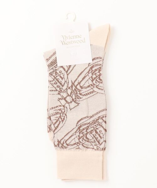 Vivienne Westwood（ヴィヴィアンウエストウッド）の「ﾀﾞｲｱｺﾞﾅﾙｵｰﾌﾞｿｯｸｽ（ソックス/靴下・レディース・グレー系/ベージュ系・FREE）」の2枚目の写真