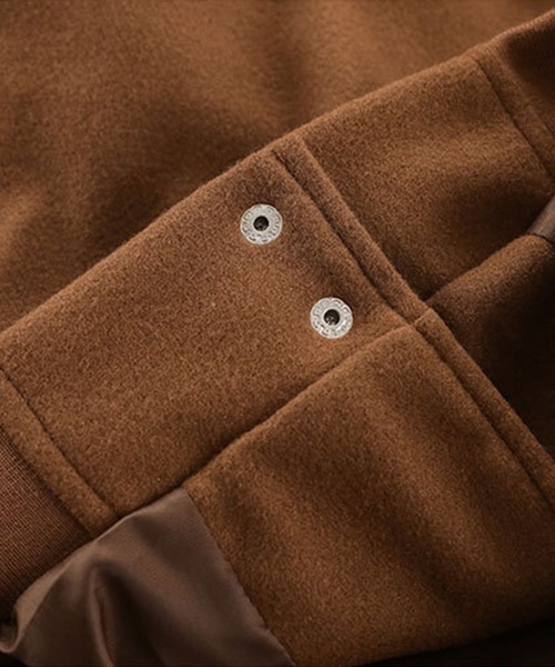 【セール】【HOOK】アメカジワッペン刺繍スタジャンジャケット クロップド丈（スタジャン）｜HOOK（フック）