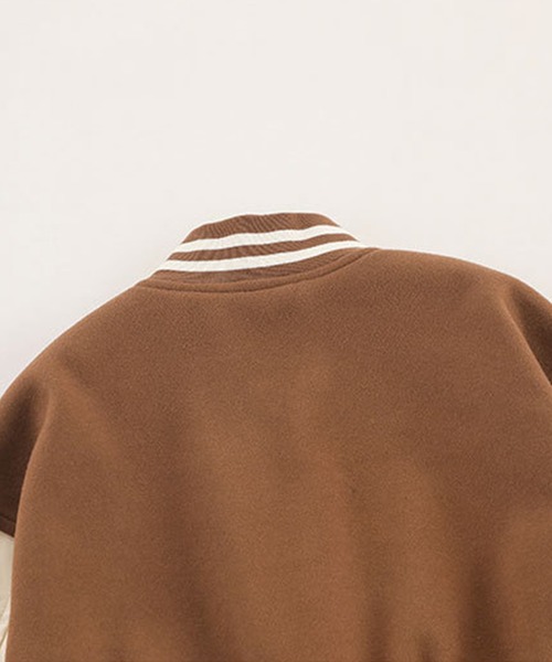 【セール】【HOOK】アメカジワッペン刺繍スタジャンジャケット クロップド丈（スタジャン）｜HOOK（フック）