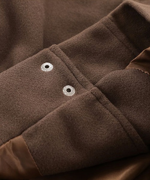 【セール】【HOOK】アメカジワッペン刺繍スタジャンジャケット クロップド丈（スタジャン）｜HOOK（フック）