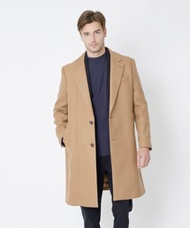美品✨ジュンハシモト　チェスターコート　カシミヤ混　ベージュ　サイズ3 JUNHASHIMOTO ジュンハシモト C04 H3 STAND COLLAR COAT