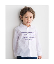 BeBe | BeBe/コットン オックス ロゴ 刺繍 シャツ  (90~150cm)(シャツ/ブラウス)